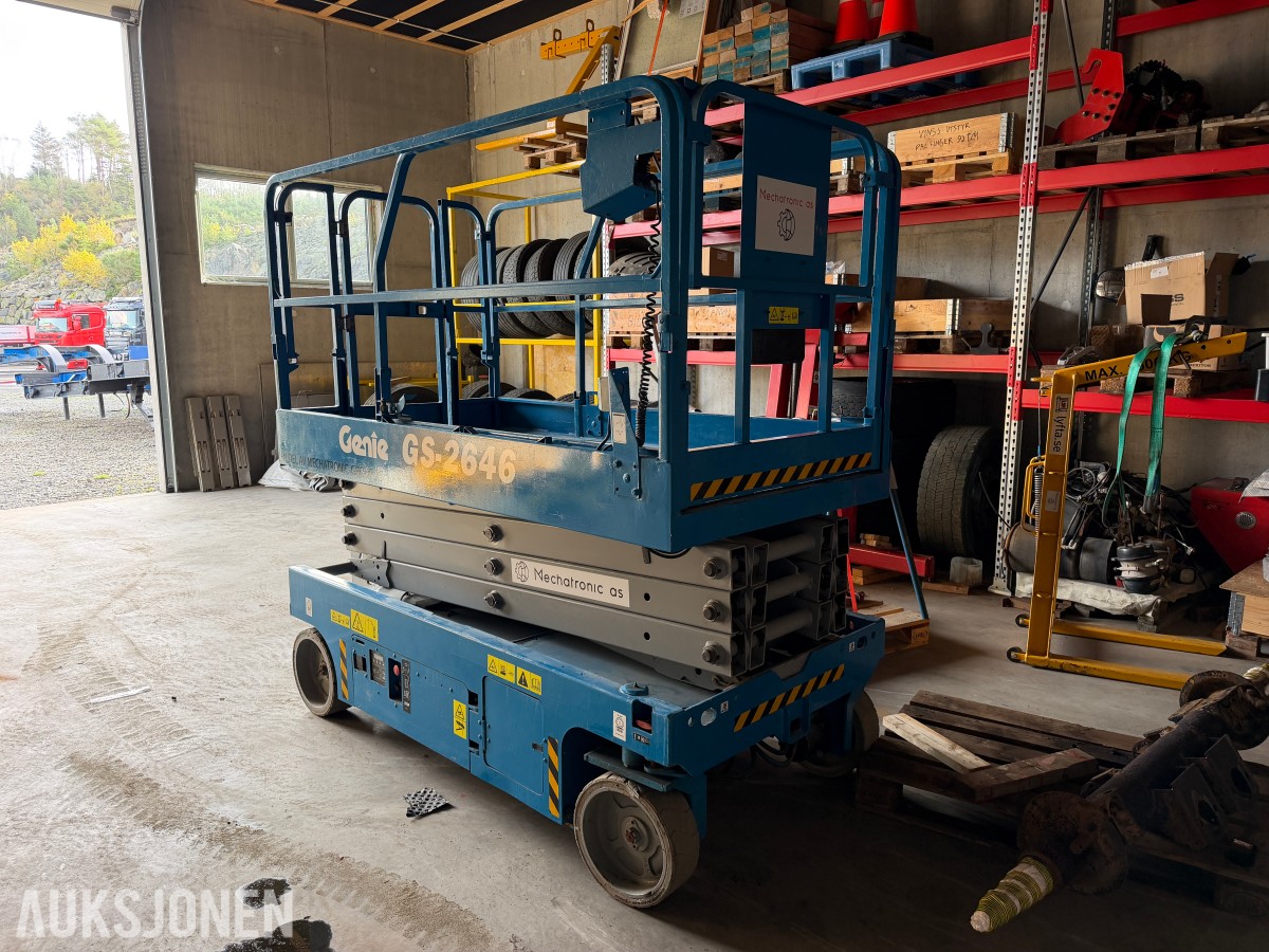 Genie GS-2646 ELEKTRISK SAKSELIFT – CA. 10 M ARBEIDSHØYDE