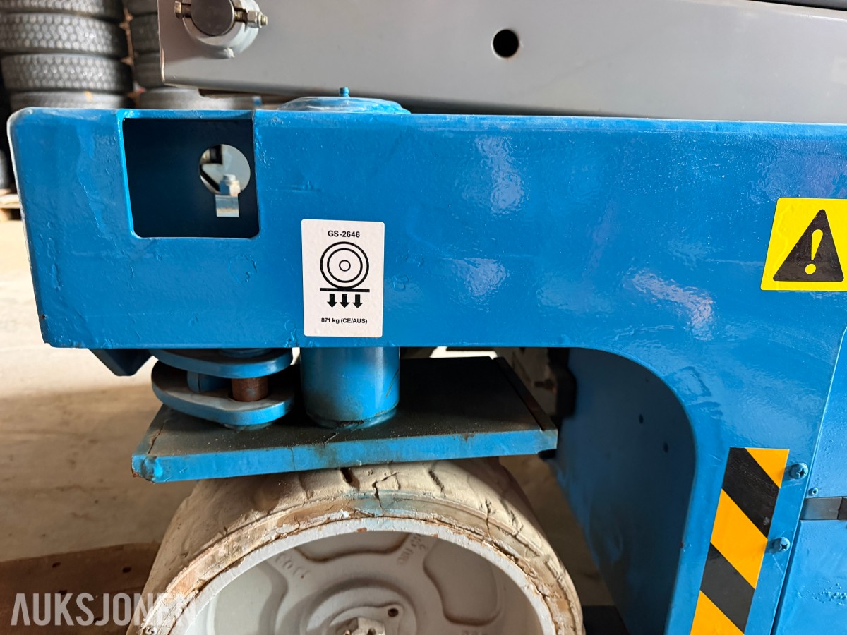 Genie GS-2646 ELEKTRISK SAKSELIFT – CA. 10 M ARBEIDSHØYDE