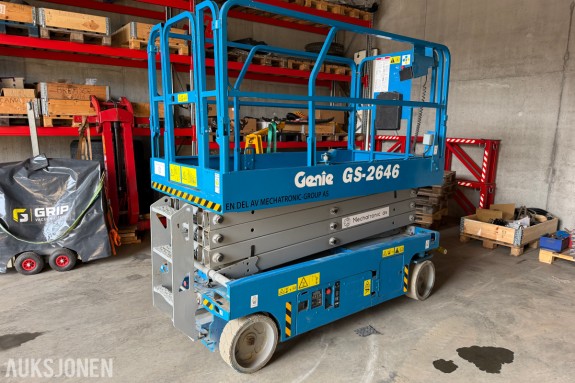 Genie GS-2646 ELEKTRISK SAKSELIFT – CA. 10 M ARBEIDSHØYDE