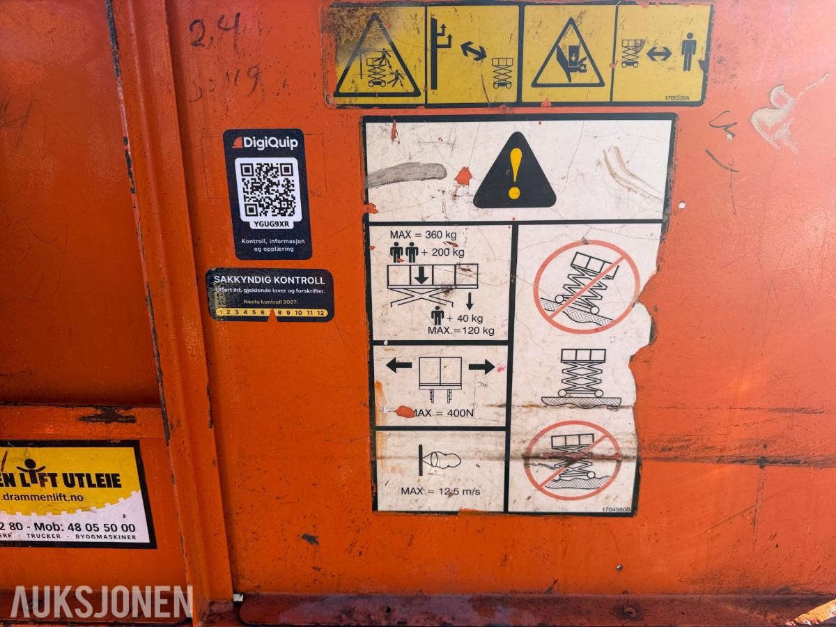 2007 JLG 4069LE sakselift - 14 meter arbeidshøyde