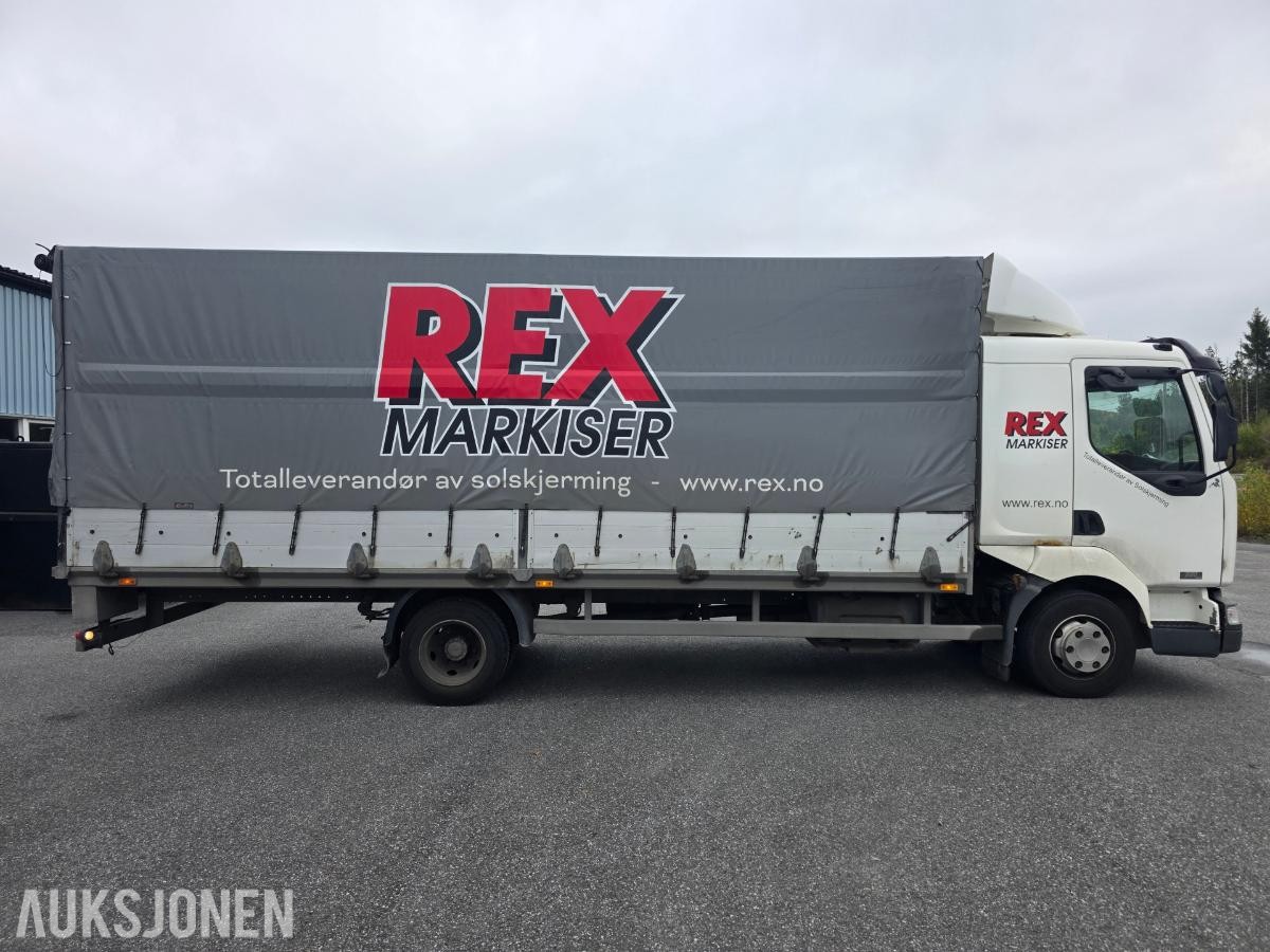 2005 Renault Midlum lastebil / planbil med kapell, 7,5T