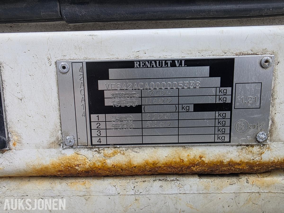 2005 Renault Midlum lastebil / planbil med kapell, 7,5T