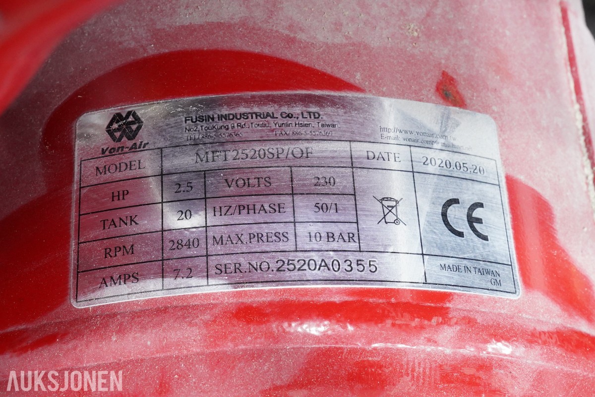 MFT 2520SP/OF kompressor med ESSVE, Haubold og Paslode trykkluftverktøy