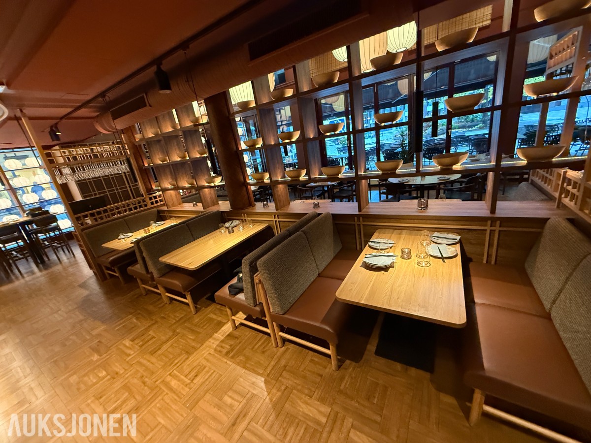 Stort parti glass og bestikk til restaurant/servering