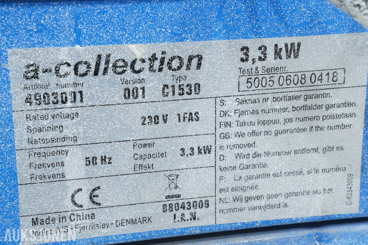 Master DH 752 avfukter med 7 elektriske byggvarmere
