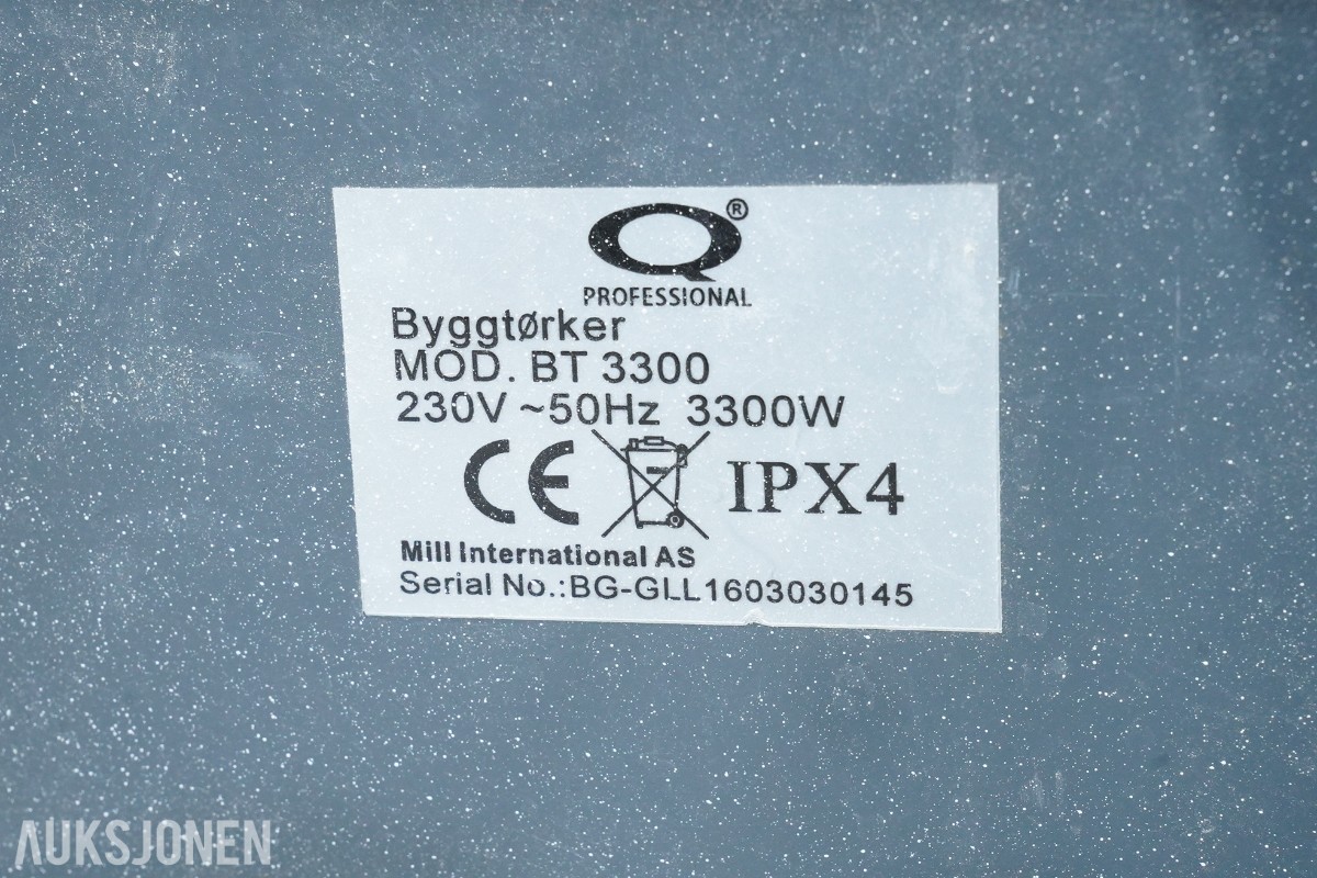 Master DH 752 avfukter med 7 elektriske byggvarmere