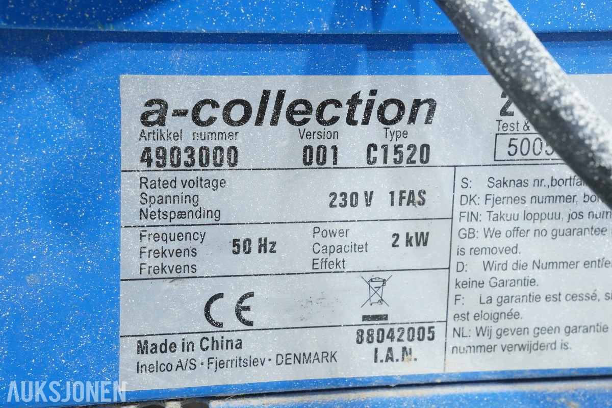Master DH 752 avfukter med 7 elektriske byggvarmere