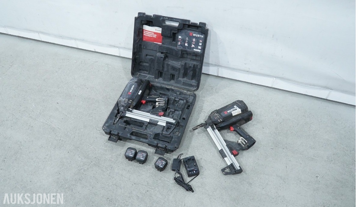 2 stk Würth DIGA CS-2 POWER gassdrevne boltepistoler