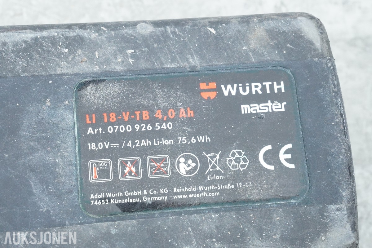 Verktøypakke med Bosch, Würth og Nilfisk elektroverktøy