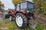 1977 Ursus C 360 traktor lesseapparat-snøskuffe og grus skuffe