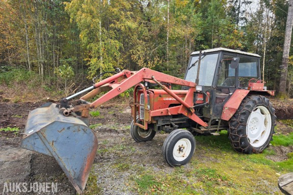 1977 Ursus C 360 traktor lesseapparat-snøskuffe og grus skuffe