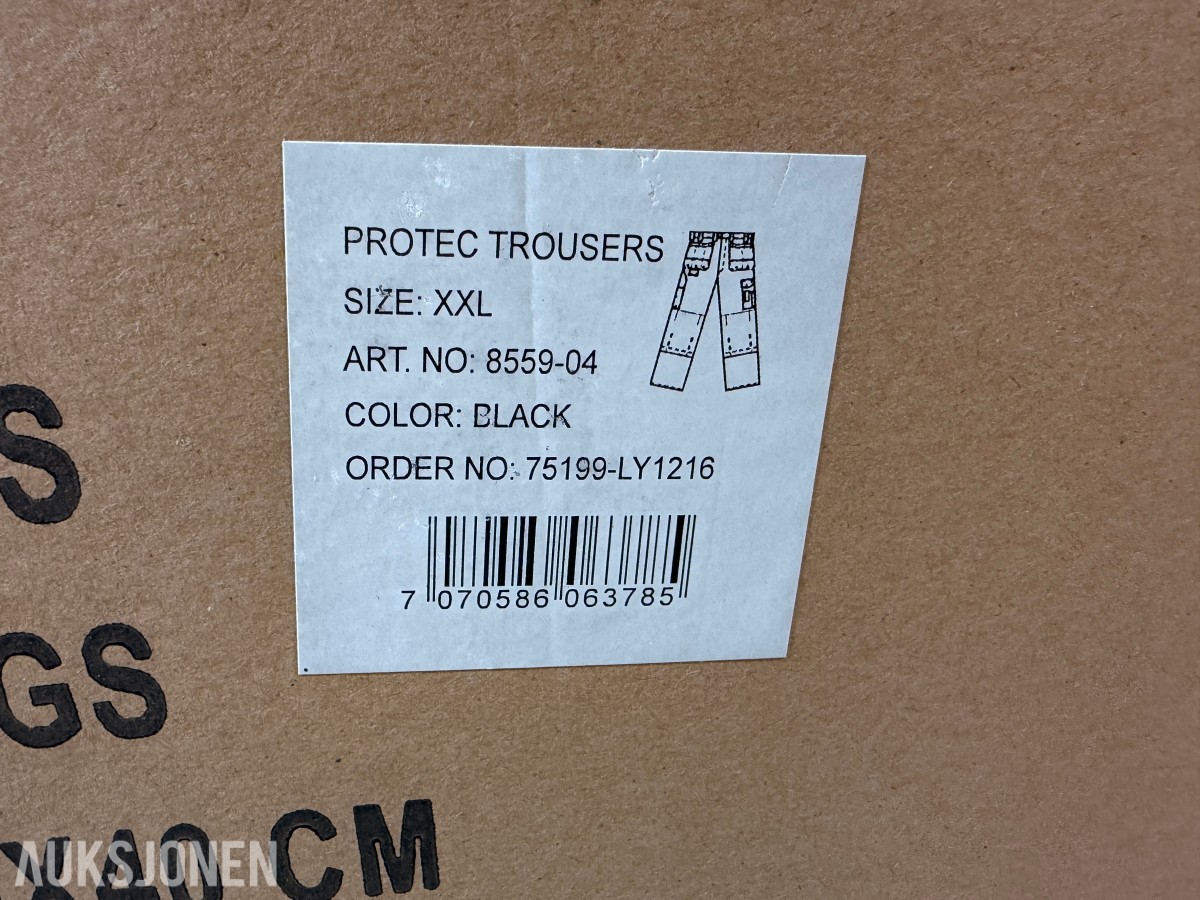 99 stk Univern ProTec skallbukser i størrelse XXL og 3XL