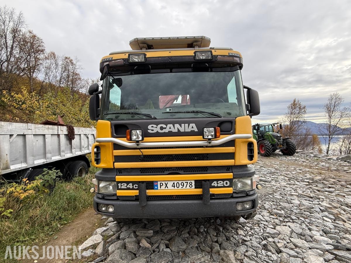 2001 Scania 124C 6X4 Kranbil med tipp - Brøyterigget - HMF - 418000KM