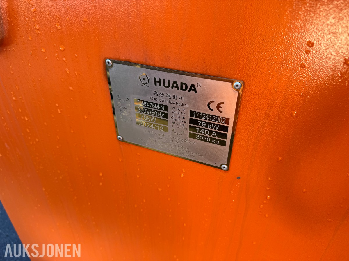 2024 HUADA DWS-75M-N DIAMANTWIRESAG 75 KW MED 9 M SKINNEGANG