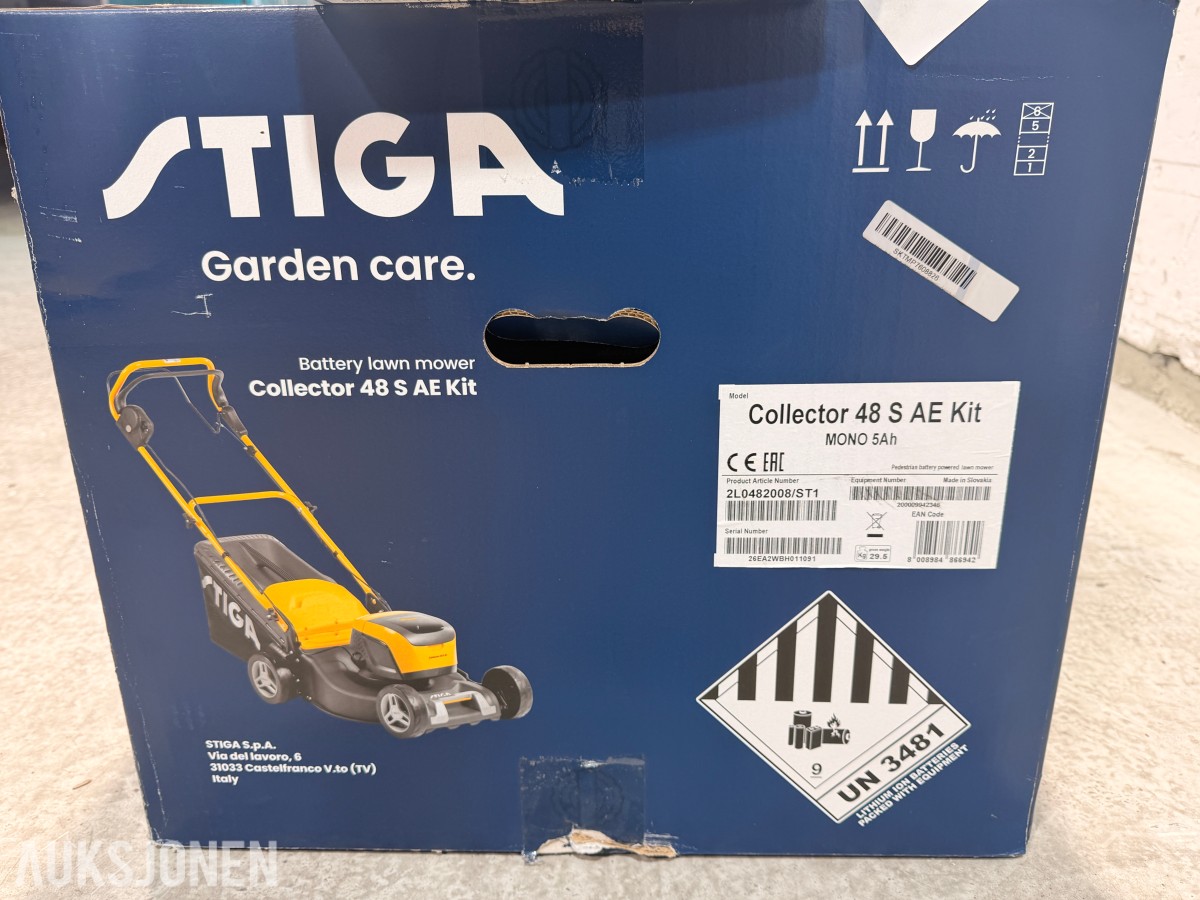 Stiga elektrisk gressklipper og hekksaks med batterier og ladere