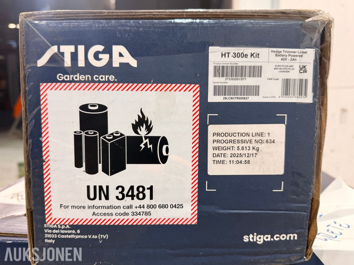 Stiga elektrisk gressklipper og hekksaks med batterier og ladere