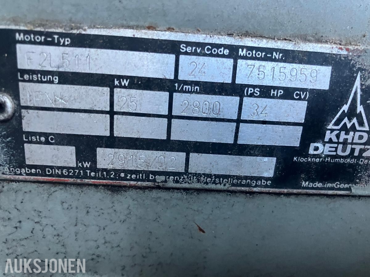 1982 Ingersoll P125wd, 1451 timer - borkompressor 
