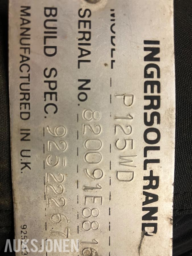 1982 Ingersoll P125wd, 1451 timer - borkompressor 