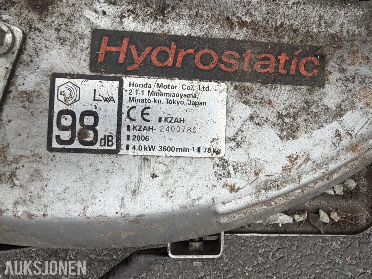 Honda UM616EB gressklipper/rotorslåmaskin - 4,0 kW bensinmotor - 78 kg REP