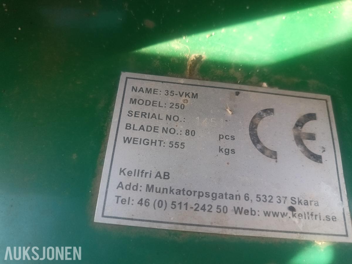 Kellfri beitepusser 250 bredde med forskyvning rep objekt 