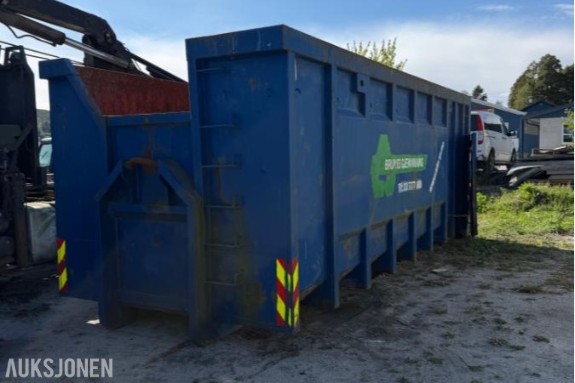 6 meter - krokcontainer med bakdører