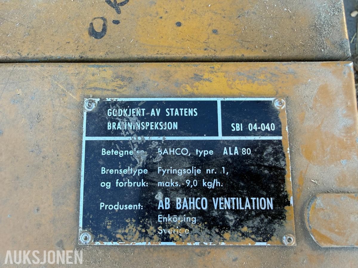 Bacho byggtørker Dieselvarmer 150kg 3 Fas