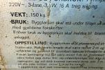 Bacho byggtørker Dieselvarmer 150kg 3 Fas