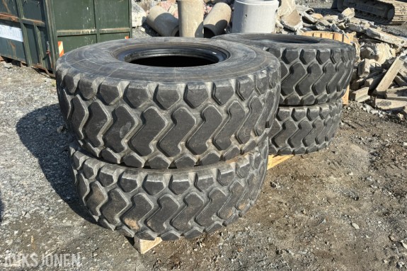 4 stk Maxam 20.5R25 hjullaster dekk – ca. 27 mm mønster