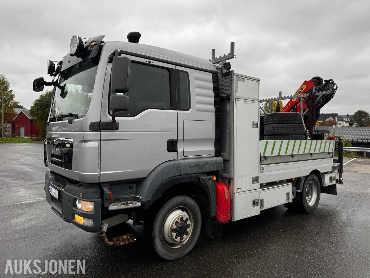 2014 MAN TGM 13.290 4x4BL kranbil, Palfinger PK 12502-SH og selvnivelerende mannskapskurv