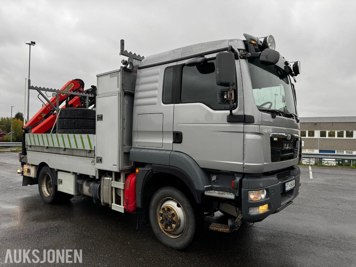 2014 MAN TGM 13.290 4x4BL kranbil, Palfinger PK 12502-SH og selvnivelerende mannskapskurv