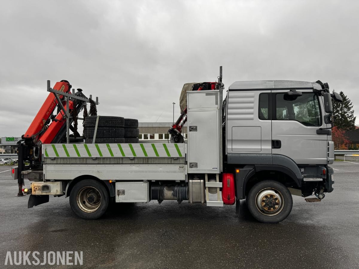 2014 MAN TGM 13.290 4x4BL kranbil, Palfinger PK 12502-SH og selvnivelerende mannskapskurv