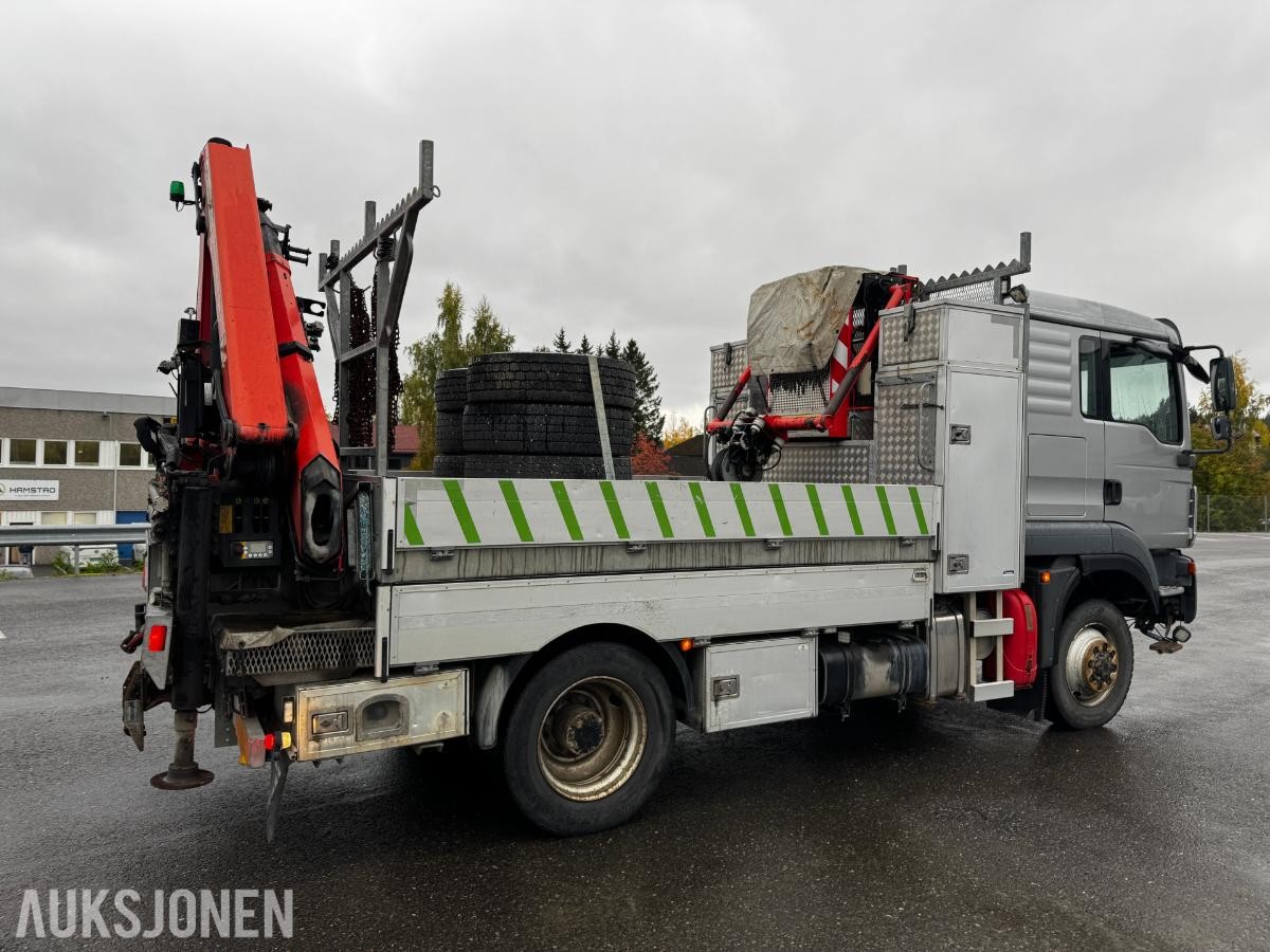 2014 MAN TGM 13.290 4x4BL kranbil, Palfinger PK 12502-SH og selvnivelerende mannskapskurv