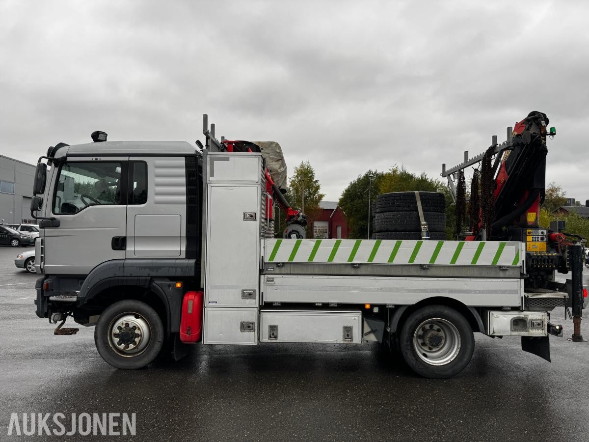2014 MAN TGM 13.290 4x4BL kranbil, Palfinger PK 12502-SH og selvnivelerende mannskapskurv
