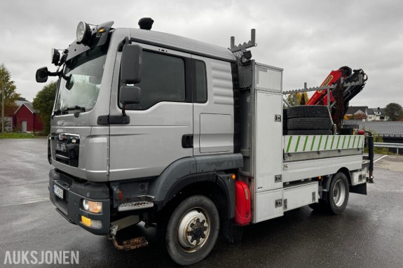 2014 MAN TGM 13.290 4x4BL kranbil, Palfinger PK 12502-SH og selvnivelerende mannskapskurv