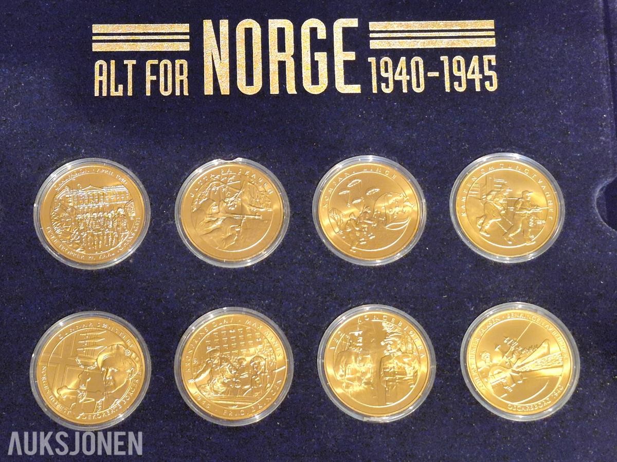 Alt for Norge 1940-1945 Gullbelagte minnemedaljer