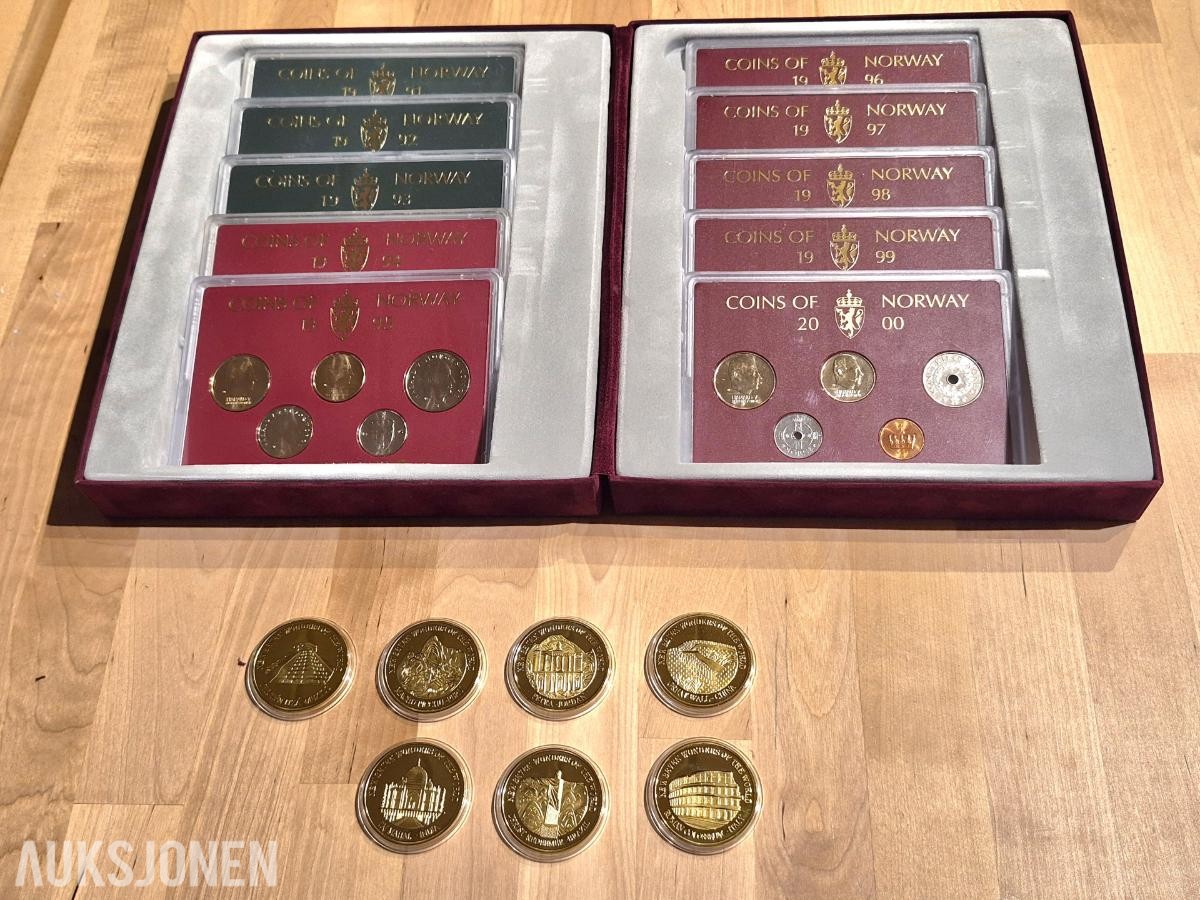 Norges bank-Myntsett samling-Medaljer 1991-2000