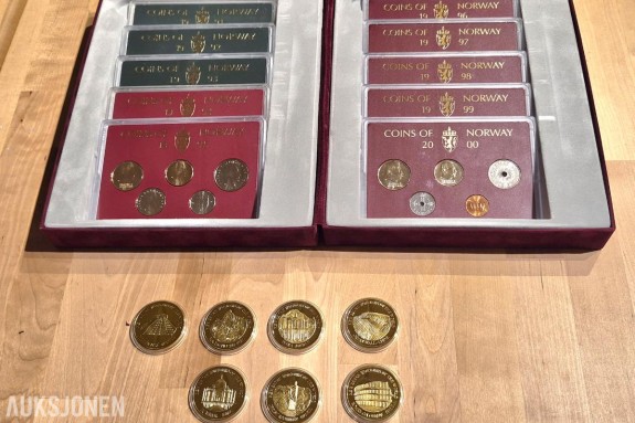 Norges bank-Myntsett samling-Medaljer 1991-2000