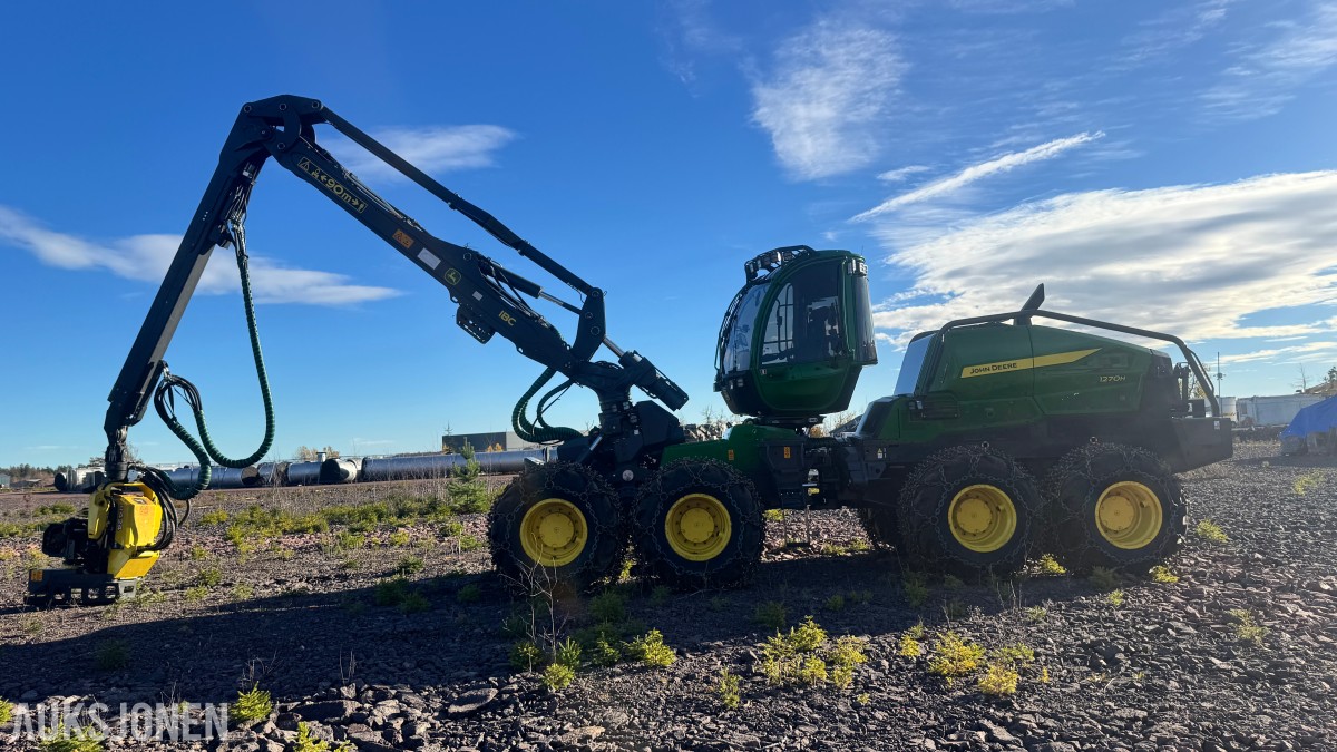 2026 John Deere 1270H hogstmaskin – H424 aggregat – 331 timer