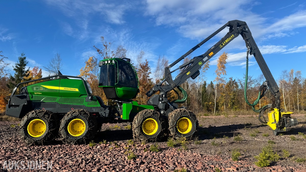 2026 John Deere 1270H hogstmaskin – H424 aggregat – 331 timer