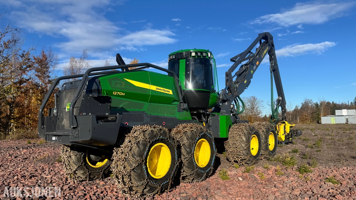 2026 John Deere 1270H hogstmaskin – H424 aggregat – 331 timer