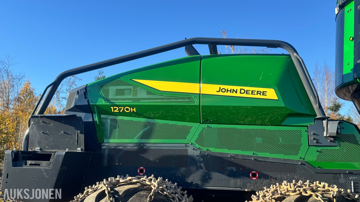 2026 John Deere 1270H hogstmaskin – H424 aggregat – 331 timer