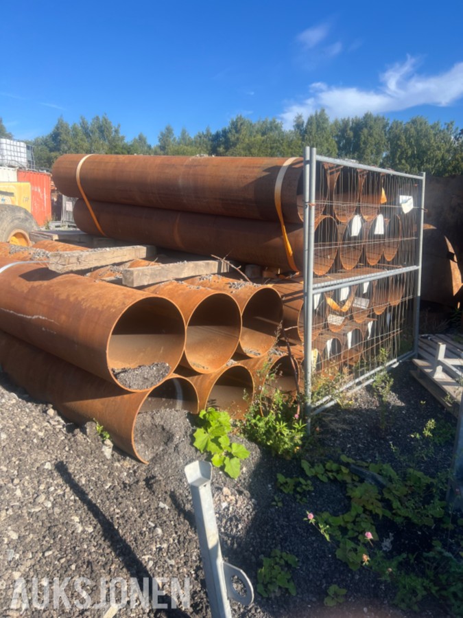 24 stk. stålrør Ø457 og Ø508 mm – ulike lengder