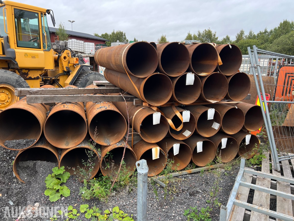 24 stk. stålrør Ø457 og Ø508 mm – ulike lengder