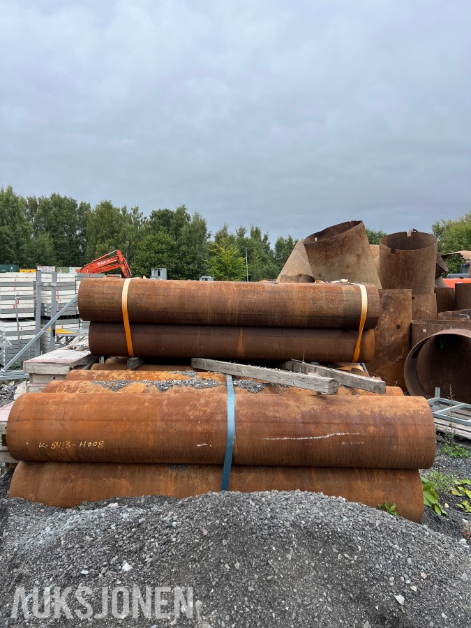 24 stk. stålrør Ø457 og Ø508 mm – ulike lengder