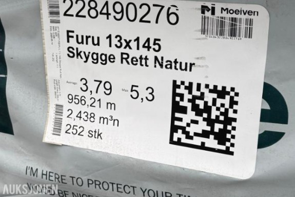 Furu 13x145 Skygge Rett Natur - 252stk/956,21m