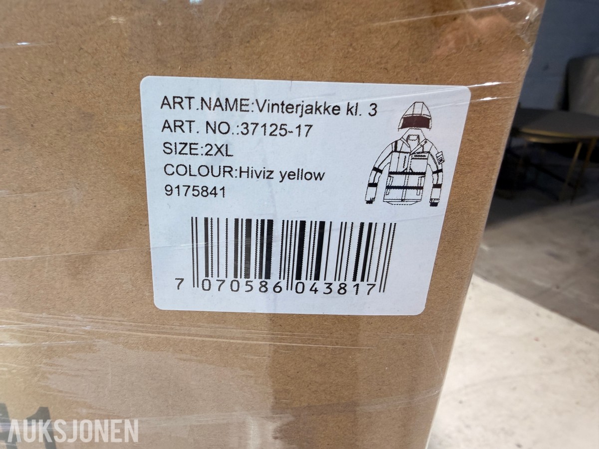 76 stk Univern vinterjakke i størrelse XXL/3XL klasse 3 - 37125-17
