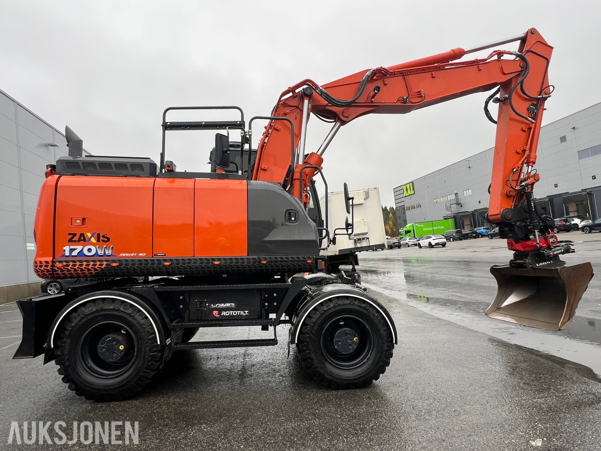Hitachi ZX170WT-6 Makin GPS, Oilquick, Rototilt R5, gripekasett, sentralsmøring ++