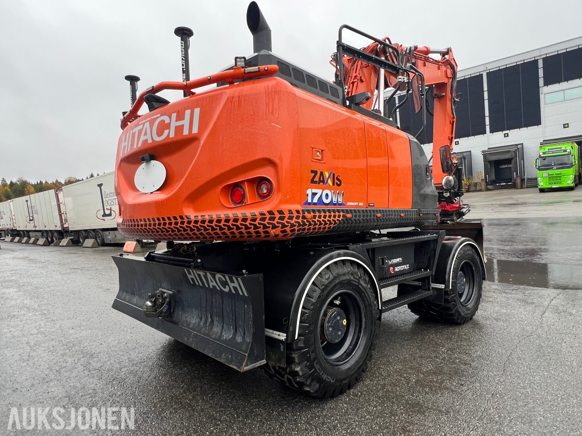 Hitachi ZX170WT-6 Makin GPS, Oilquick, Rototilt R5, gripekasett, sentralsmøring ++