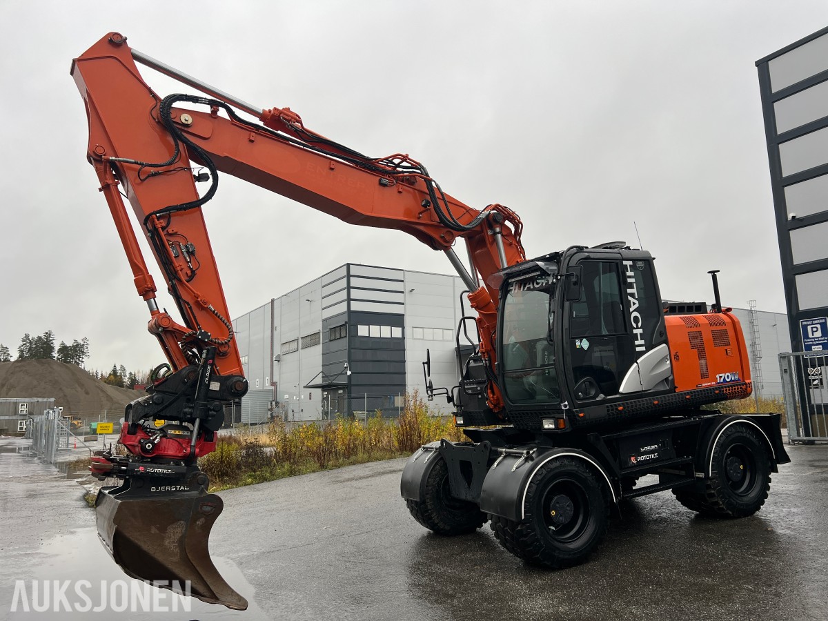 Hitachi ZX170WT-6 Makin GPS, Oilquick, Rototilt R5, gripekasett, sentralsmøring ++