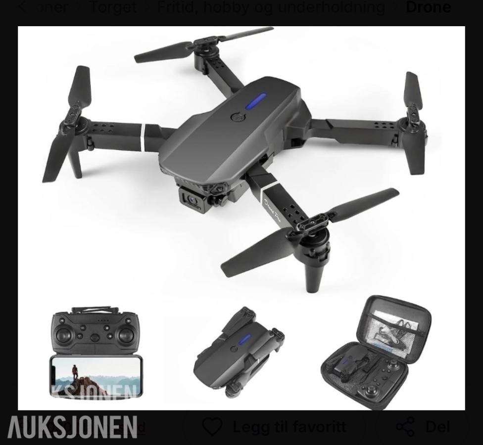 DRONE MED FPV FILMING - KOMPLETT PAKKE DRONE